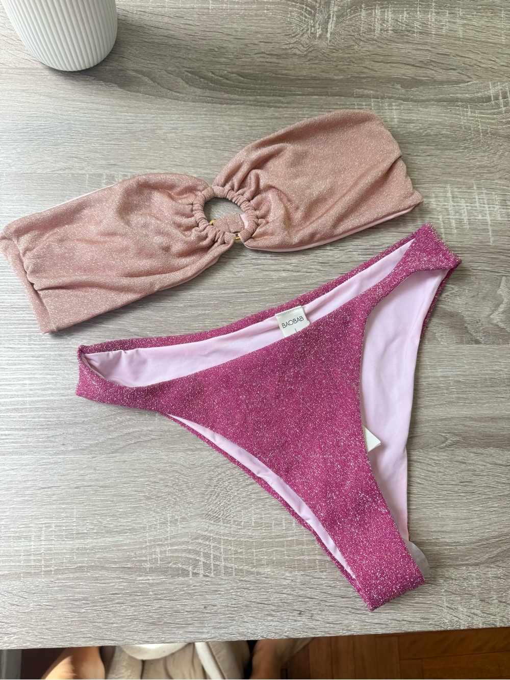 Baobab Collection Rose Gold Sparkle Headband with Gold Ring